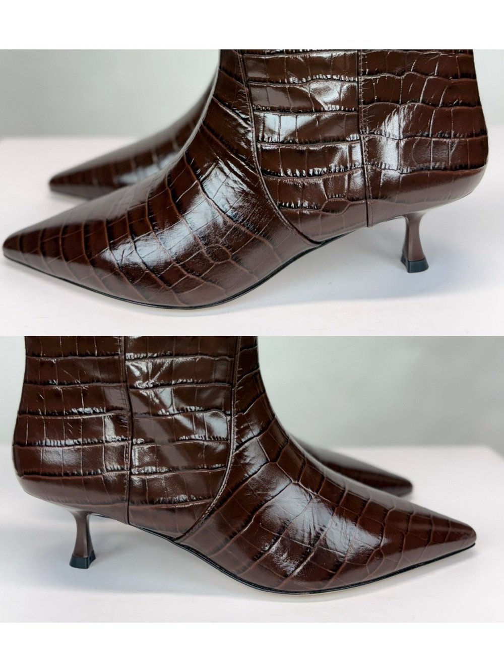 New Stuart Weitzman Naomi 50 High Boot Auburn Brown Sz 8.5 - Picture 5 of 16